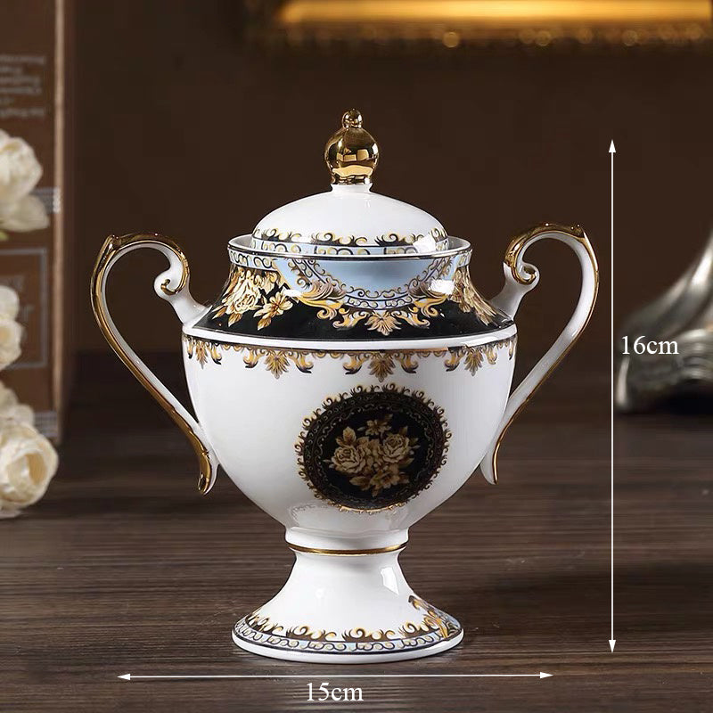 European Style Luxury Bone China Coffee Cup & Saucer Set – British Court Design