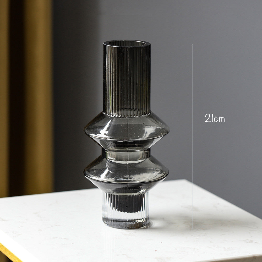 Modern Gear Glass Vase - Versatile Home Decor for Stylish Interiors, Available in Multiple Sizes - The Unstyled
