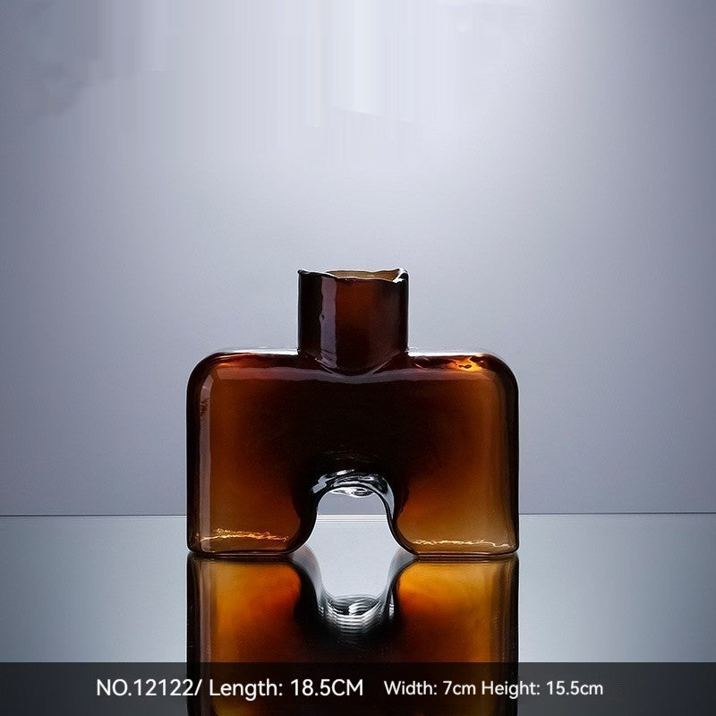 Creative Handmade Glass Vases - Modern Simple Decor & Ornaments, Available in Multiple Colors and Sizes - The Unstyled