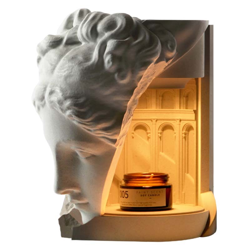 Flameless Scented Candle Melting Wax Lamp - Concrete with Dimming and Timing Features - The Unstyled