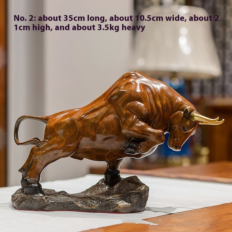 Topnew Chinese Copper Animal Desk Ornament – Luxury Stone & Metal Craft Decoration