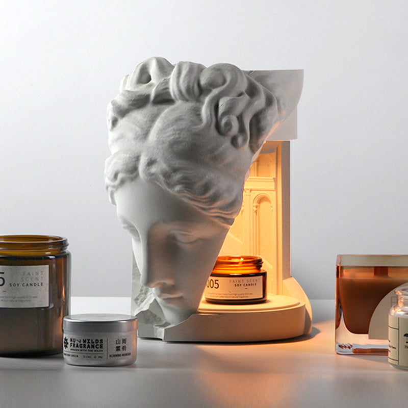 Flameless Scented Candle Melting Wax Lamp - Concrete with Dimming and Timing Features - The Unstyled