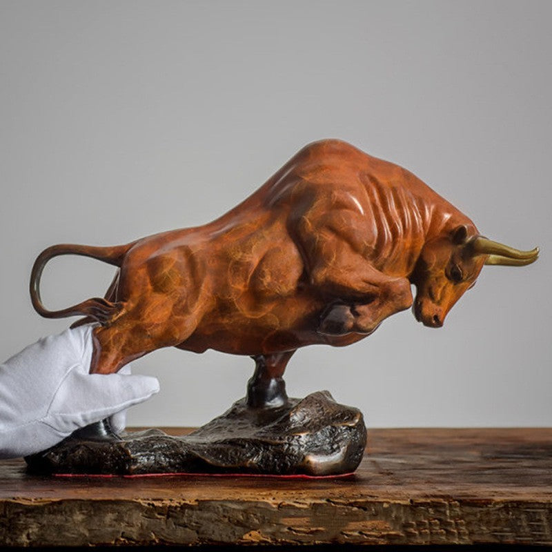 Topnew Chinese Copper Animal Desk Ornament – Luxury Stone & Metal Craft Decoration