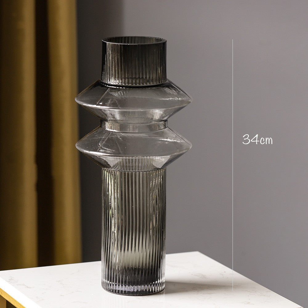 Modern Gear Glass Vase - Versatile Home Decor for Stylish Interiors, Available in Multiple Sizes - The Unstyled
