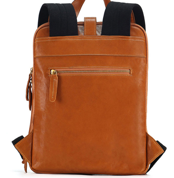 Multi-Laminated Genuine Cowhide Leather Backpack – Urban Waterproof Retro Design