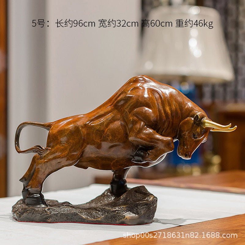 Topnew Chinese Copper Animal Desk Ornament – Luxury Stone & Metal Craft Decoration