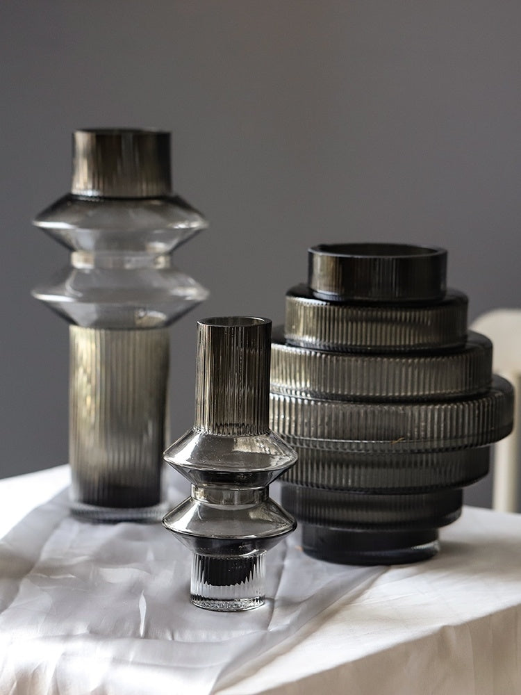 Modern Gear Glass Vase - Versatile Home Decor for Stylish Interiors, Available in Multiple Sizes - The Unstyled