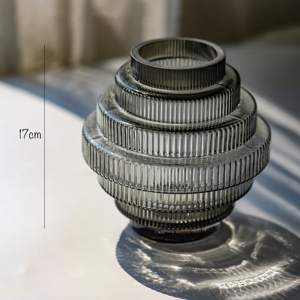 Modern Gear Glass Vase - Versatile Home Decor for Stylish Interiors, Available in Multiple Sizes - The Unstyled