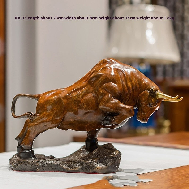 Topnew Chinese Copper Animal Desk Ornament – Luxury Stone & Metal Craft Decoration